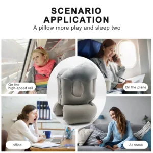 Almohada de Viaje Inflable Mejorada - Imagen 6